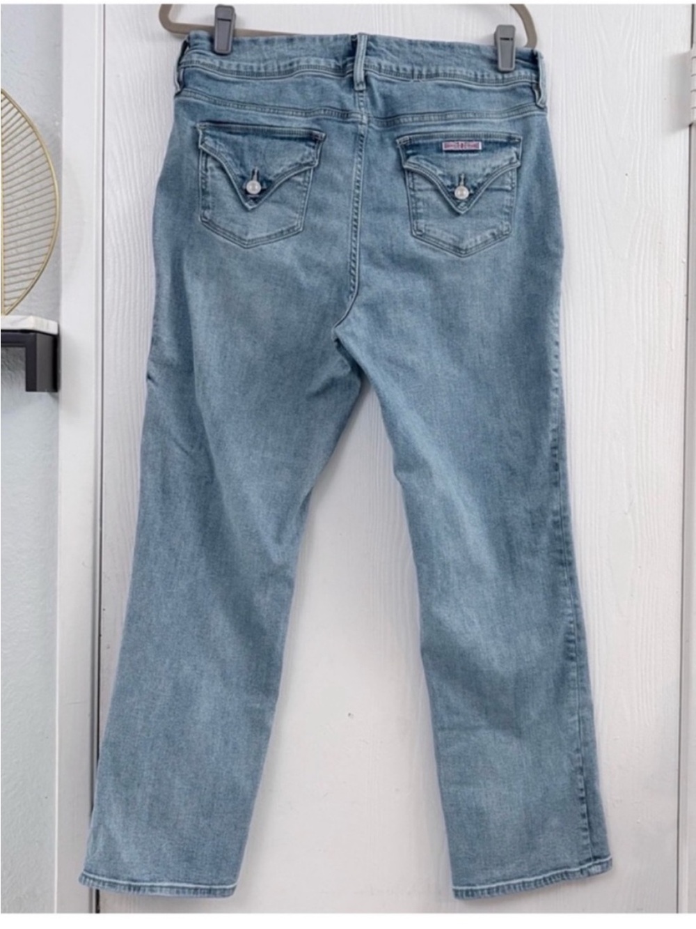 Hudson Jeans Straight Leg Women's Jeans in Light Blue Denim Size 14